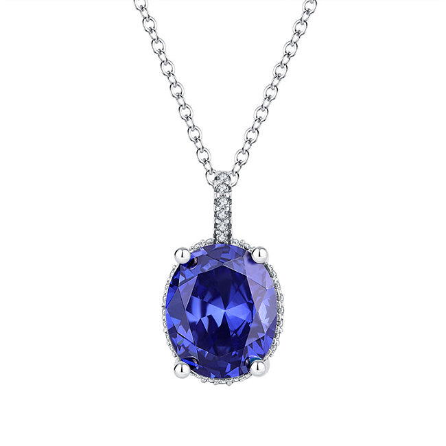 Birthstone September Zirconia Pendant Necklaces