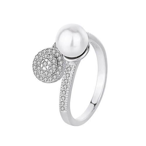 Silver Cubic Zirconia Pearl Toe Ring