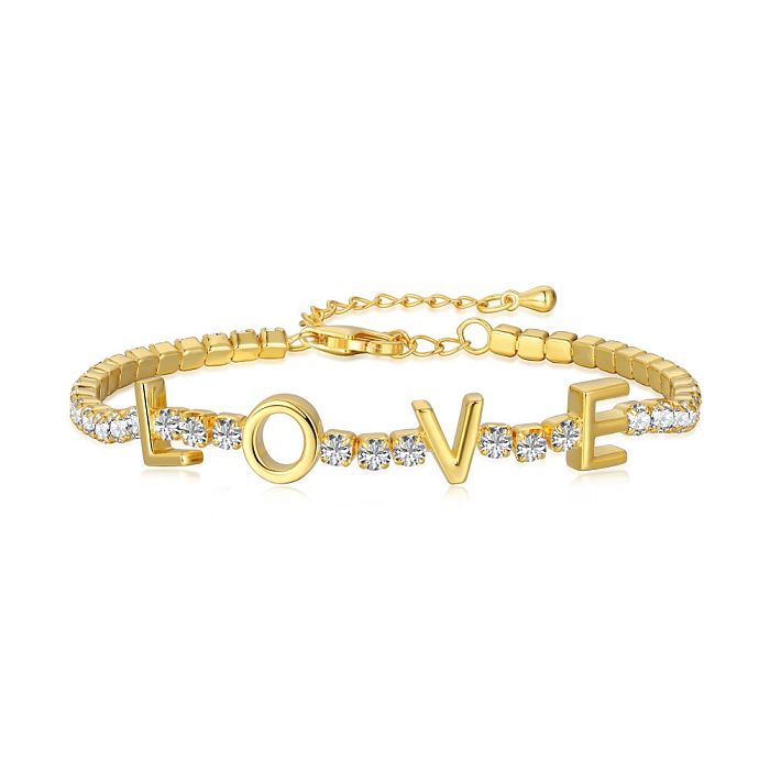 Zirconia LOVE Letters Tennis Bracelet