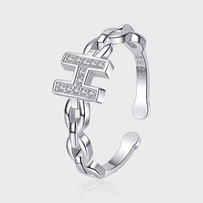 Cubic Zirconia Letter H Toe Rings