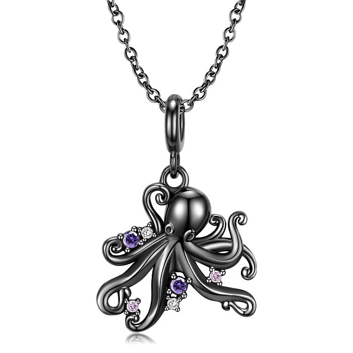 Steampunk Black Octopus Pendants