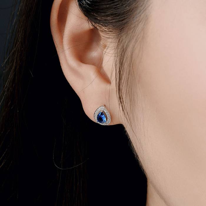 Zirconia Waterdrop Stud Earring