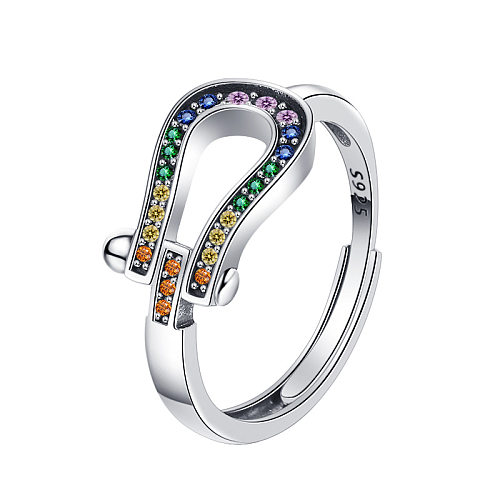 Rainbow Zirconia Buckle Toe Rings