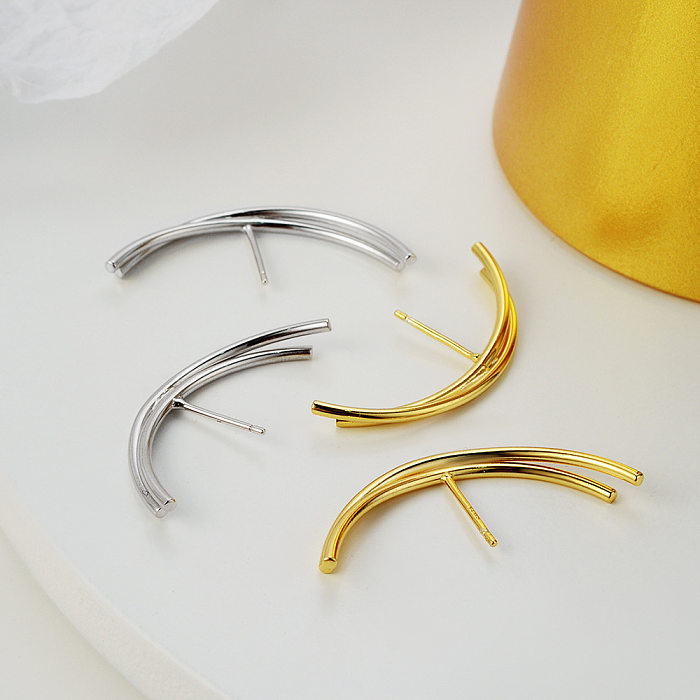 Unique Round Wires Stud Earring