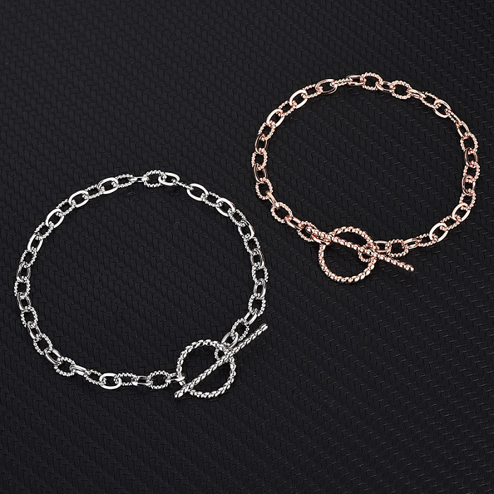 Bracelet à chaîne en corde torsadée circulaire
