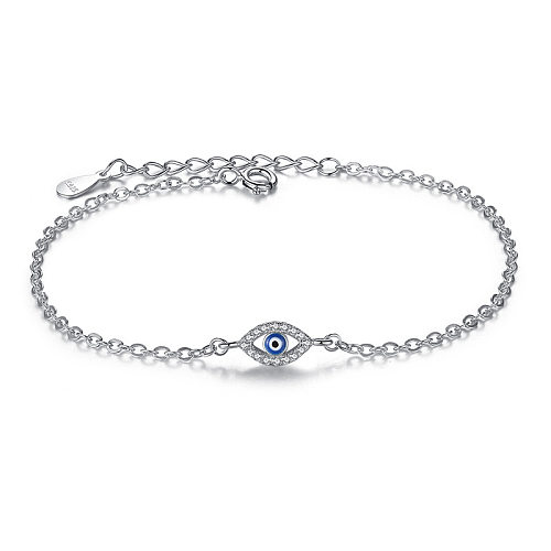 Bracelets mauvais œil en argent sterling CZ