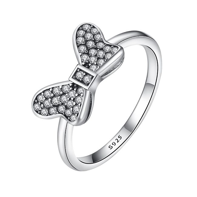 Sterling Silver Kids CZ Bow Rings