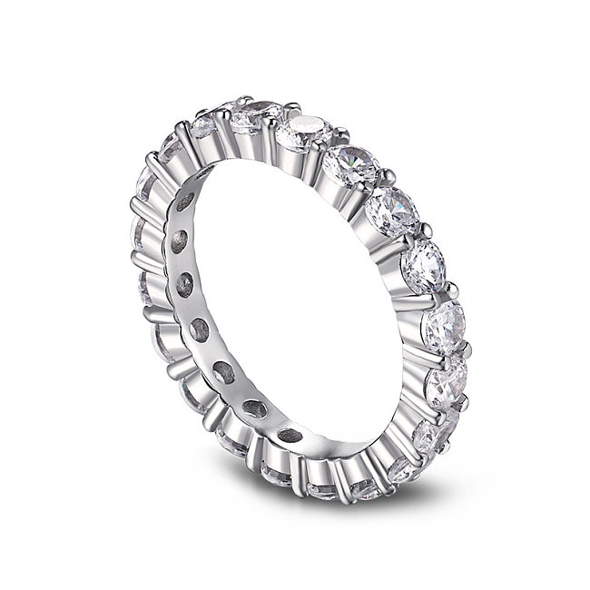 Sparkle Round Zirconia Band Ring
