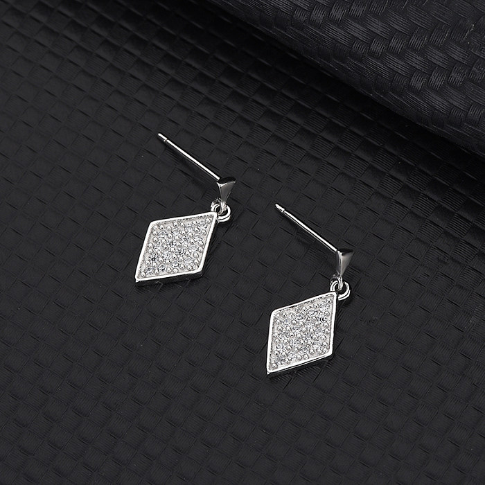 Cubic Zirconia Geometric Stud Earring