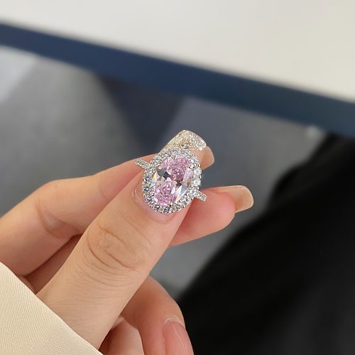 Solitärring aus Candy-Zirkonia-Diamant mit hohem Kohlenstoffgehalt