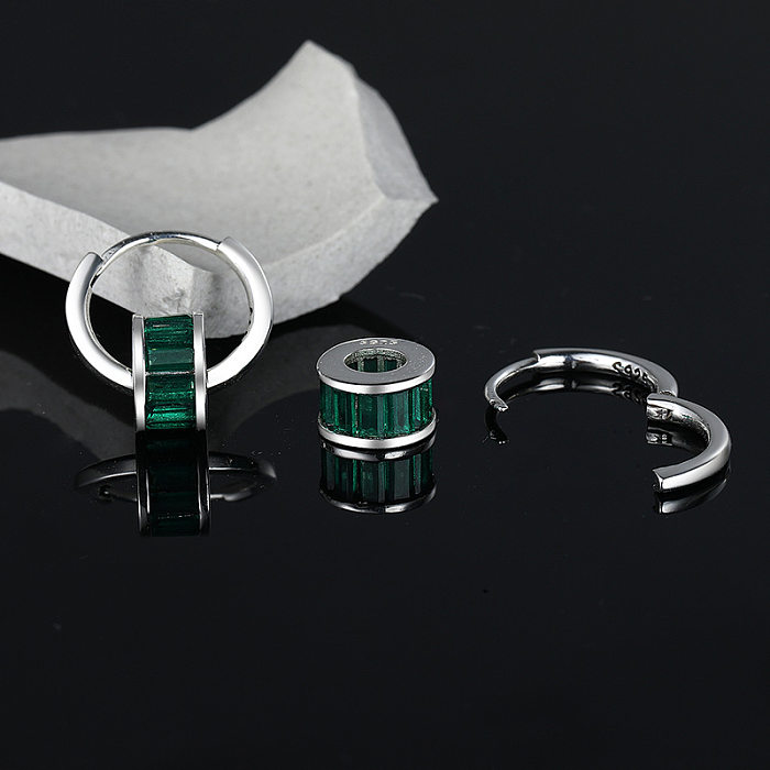 Emerald Zirconia Small Waist Hoop Earrings