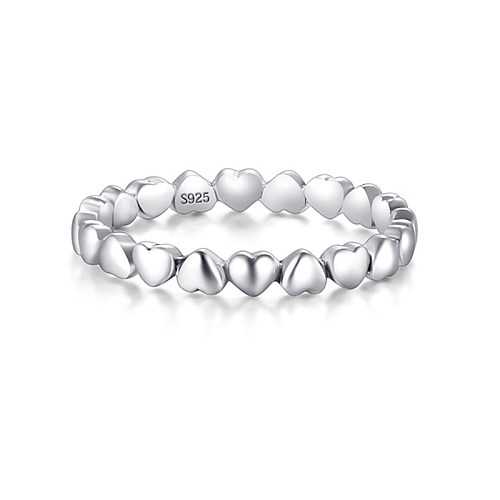 Solid Hearts Stackable Band Ring
