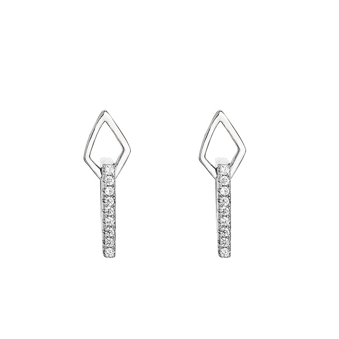 Cubic Zirconia Geometric Stud Earring