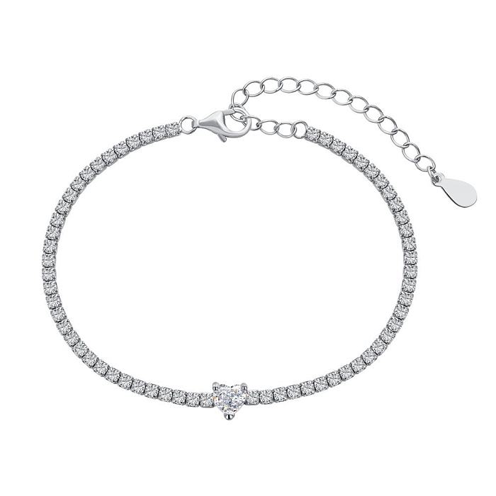 Un Bracelet Tennis Coeur Zircone