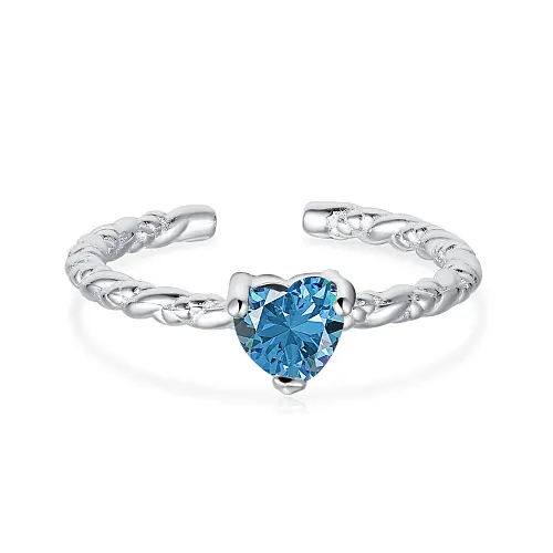 Vintage Heart Zirconia Toe Ring