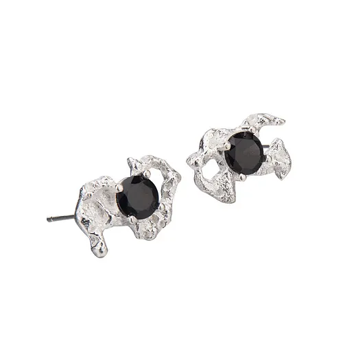 Punk Iregular Shape Zirconia Stud Earring