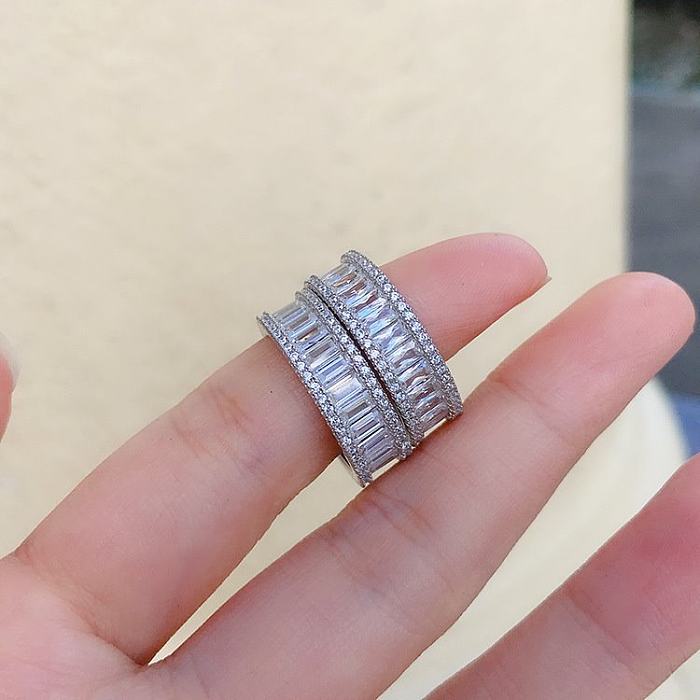 Sterling Silver Zirconia Band Stackable Ring
