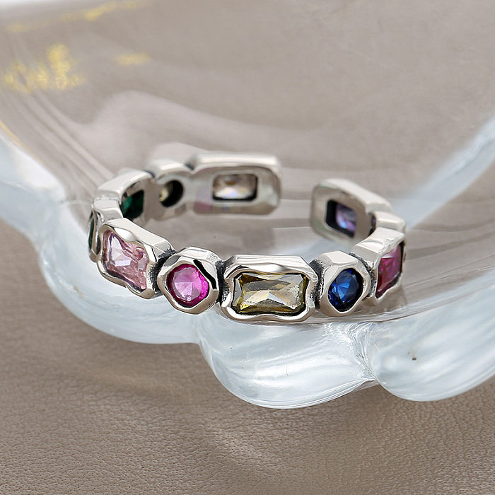 Sterling Silver Colorful Zirconia Toe Rings