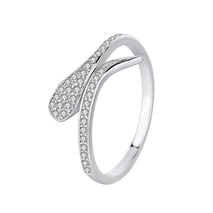 Bague serpent en argent et zircone cubique