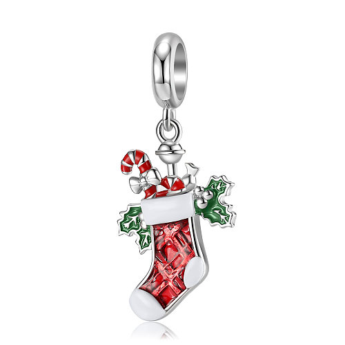 Pendentifs de canne en sucre de Noël en argent sterling