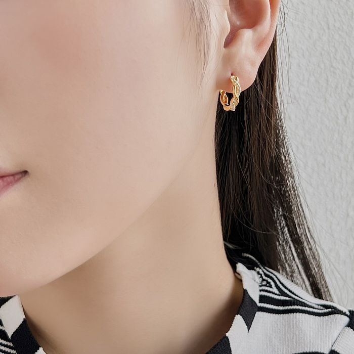 Luxury Zirconia Infinity Hoop Huggie Earring