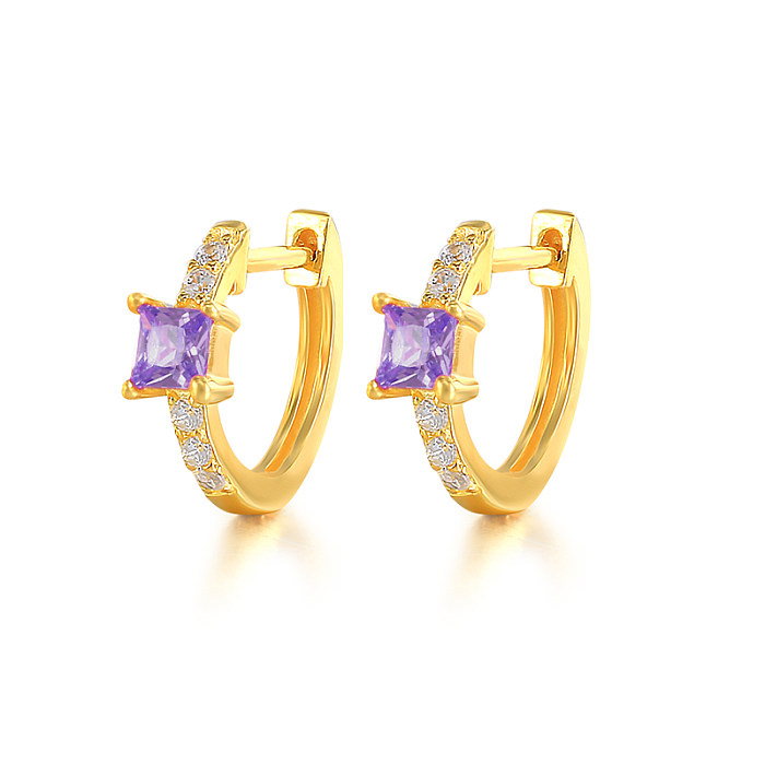 mm Silver Cubic Zirconia Hoop Earring