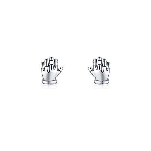 Sterling Silver Hand Stud Earring