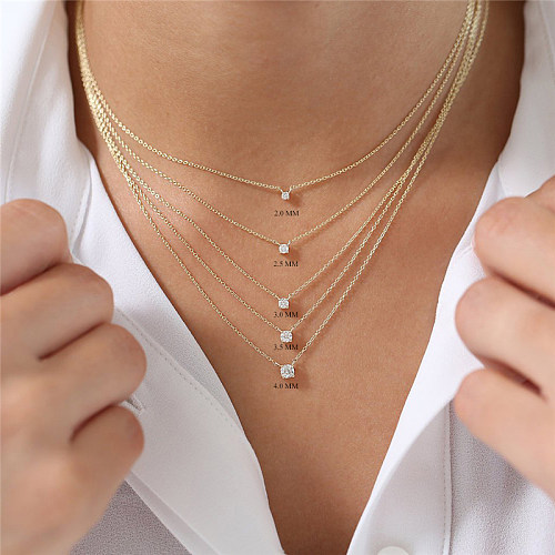 Sterling Silver Zirconia Pendant Necklace