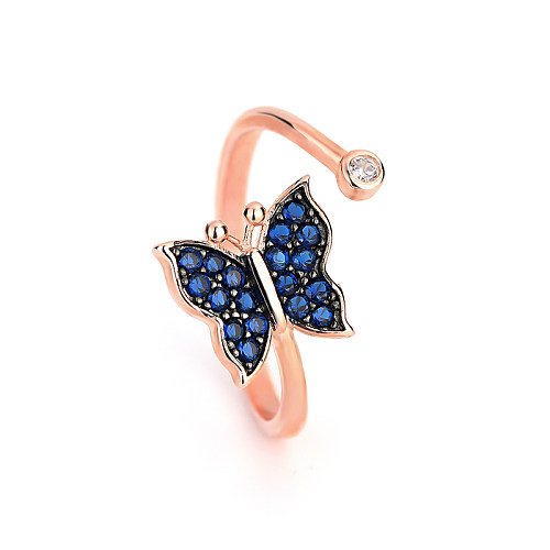 Silver Cubic Zirconia Butterfly Toe Ring