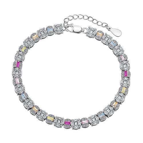 Luxury Rainbow Vintage Zirconia Tennis Chain Bracelet