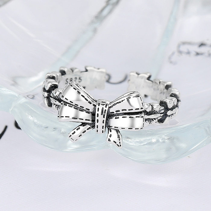 Sterling Silver Vintage Bow Open Rings
