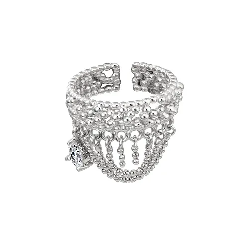 Vintage Hiphop Zirconia Tassel Toe Rings