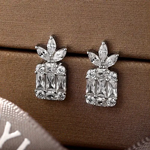 Shiny A Zirconia Party Stud Earring