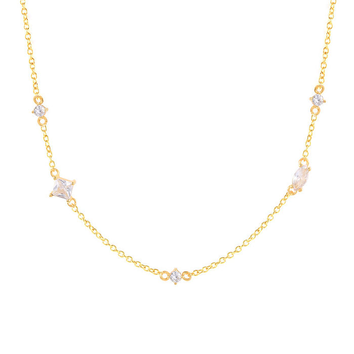 Sterling Silver Zirconia Chain Necklace