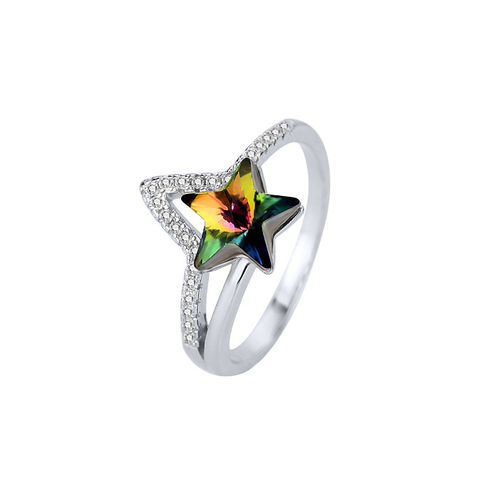 Austrian Crystals Star Cubic Zirconia Ring