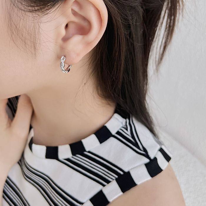 Luxury Zirconia Infinity Hoop Huggie Earring