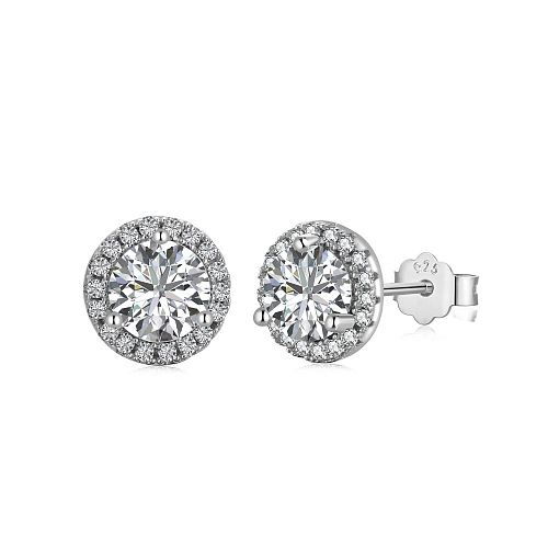 Shiny Zirconia Stud Earring