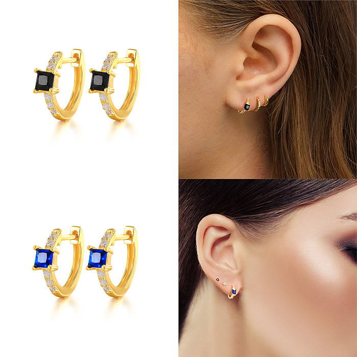 mm Silver Cubic Zirconia Hoop Earring
