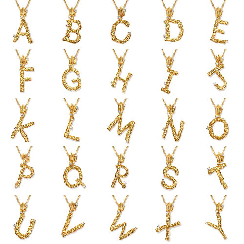 Halsketten mit Buchstabenanhänger aus Sterlingsilber