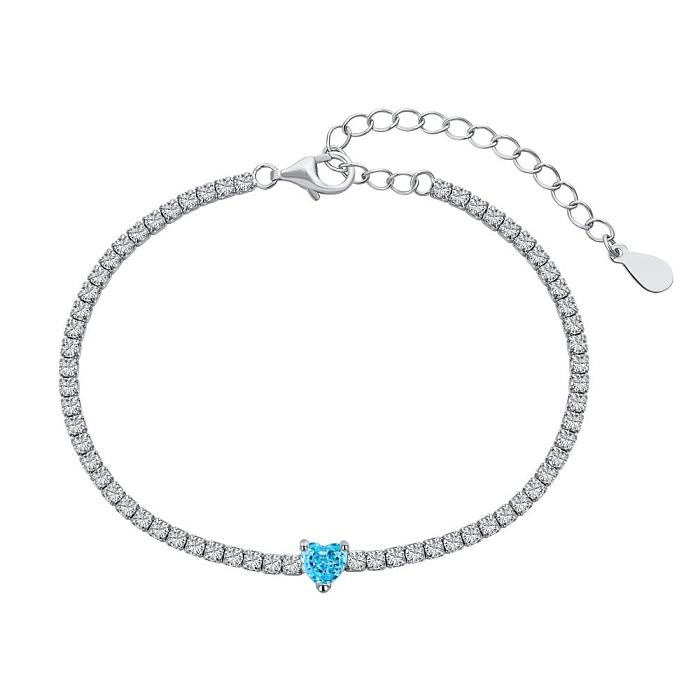 A Zirconia Heart Tennis Bracelet