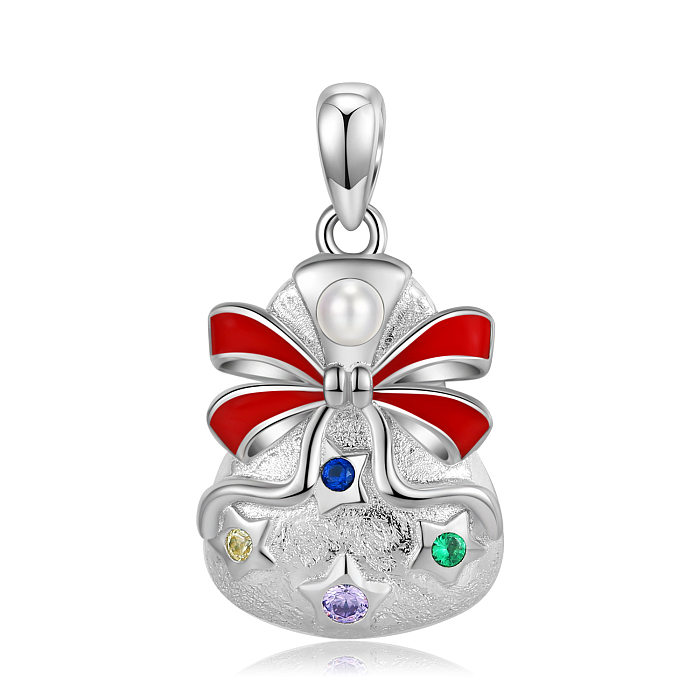 Sterling Silver Christmas Bow Pendants