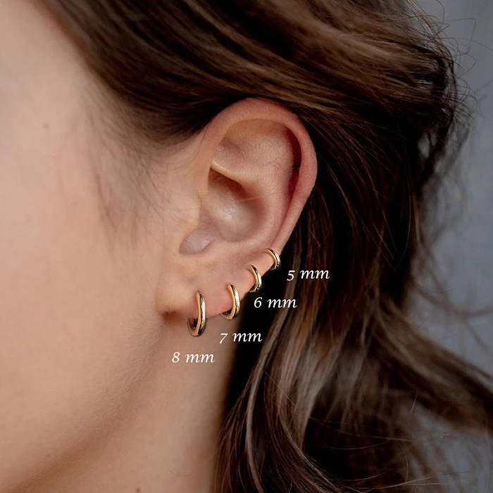 pcs ////mm Silver Hoop Earring