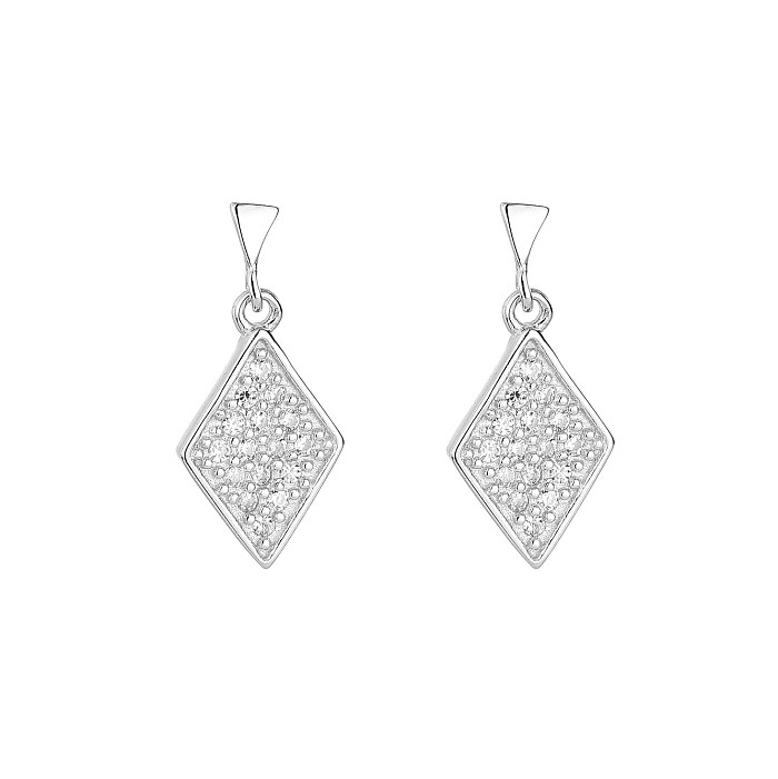 Cubic Zirconia Geometric Stud Earring