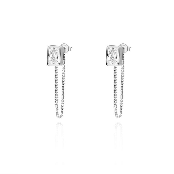 Sterling Silver Link Zirconia Jewelry Sets