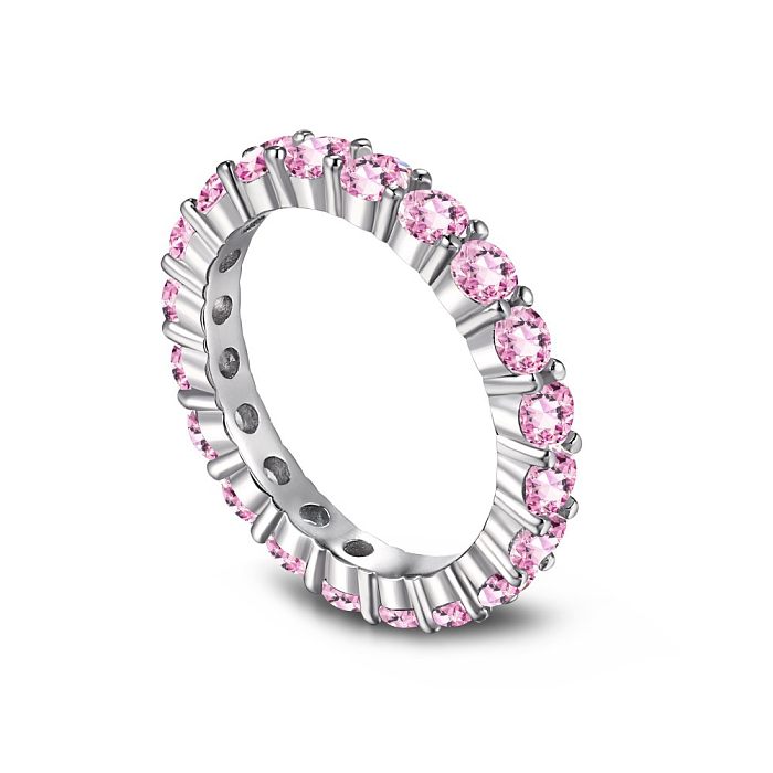 Sparkle Round Zirconia Band Ring