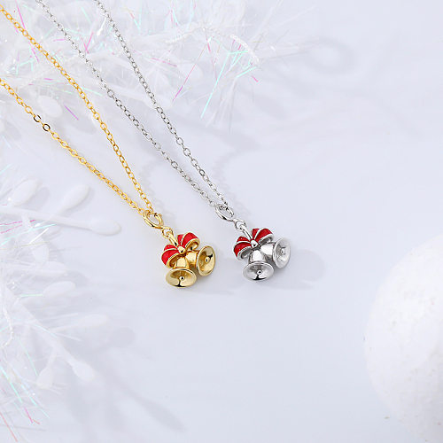 Sterling Silver Christmas Bell Necklaces