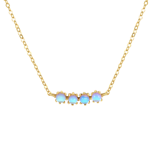 Silver Cubic Zirconia Turquoise Necklace