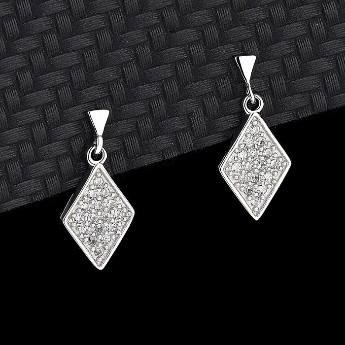 Cubic Zirconia Geometric Stud Earring