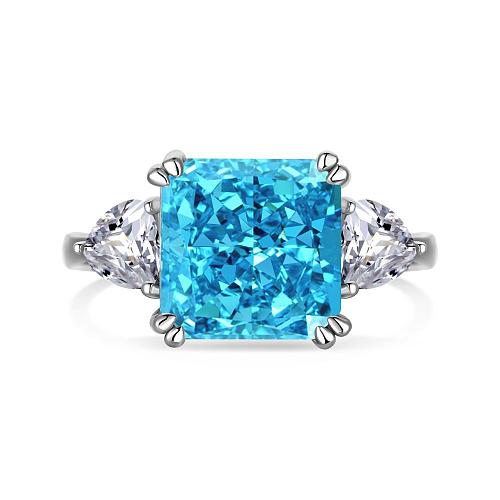A Crush Ice Cut Candy Zirconia Solitaire Ring