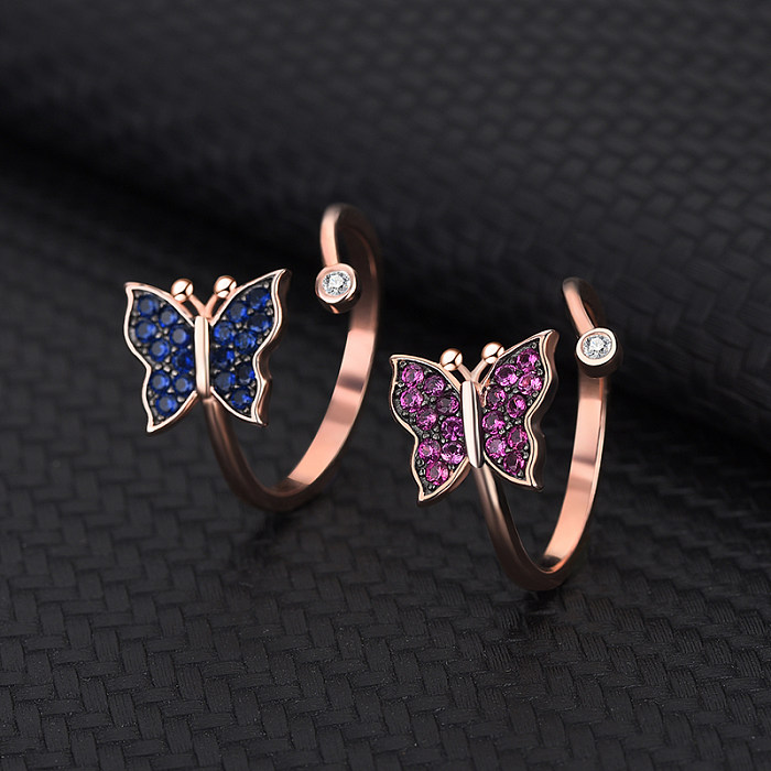 Silver Cubic Zirconia Butterfly Toe Ring